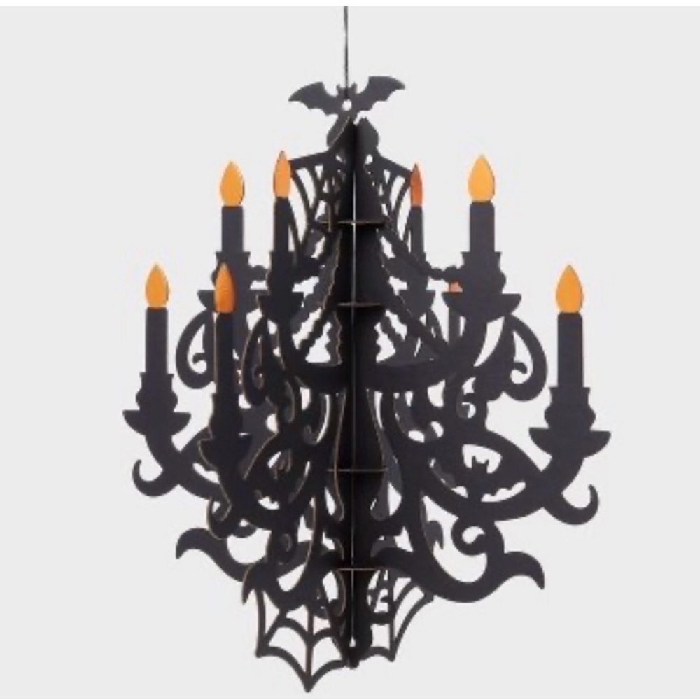 Spritz Haunted House Hanging 16.4” Spooky Paper Chandelier
